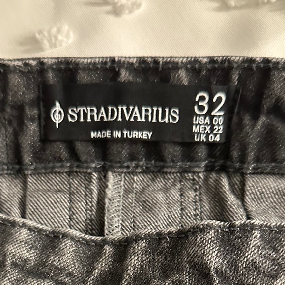 Stradivarius Denim Bustier & Box Pleat Mini Skirt Set (S & 00) - Picture 9 of 9